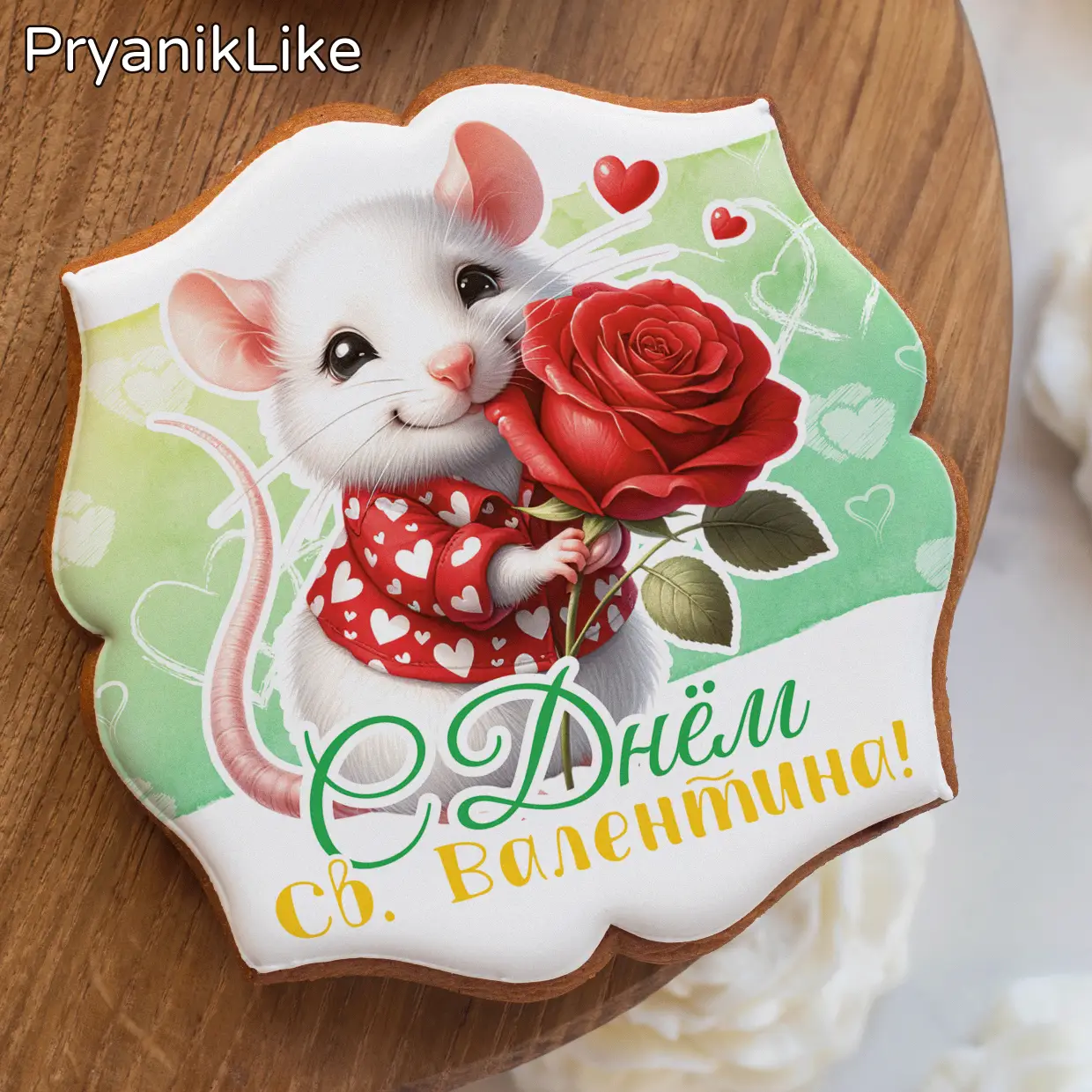 Пряник фигурный квадрат (10-10 см.) 02